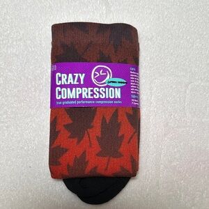 Red Leaf Pattern Compression Socks